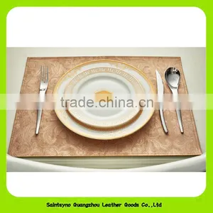 16020 Western Style Waterproof Resistant Top Quality Leather Food Dish/Coffee/Cup Mat Coaster thumbnail-2