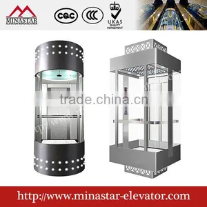 China Safely Observation Elevator Glass Lift Stainless Steel Elevator thumbnail-1