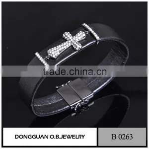 Stainless Steel Bracelet Magnetic Bracelet,Fancy Mens Leather Bracelet thumbnail-1