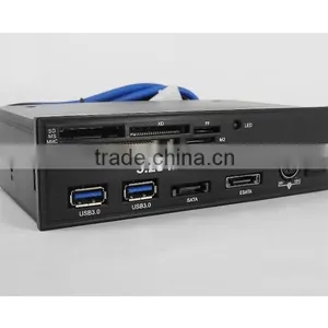 5.25 Inch USB 3.0 PC Front Panel Media Dashboard Card Reader HUB SATA PCIE PCE-E thumbnail-5