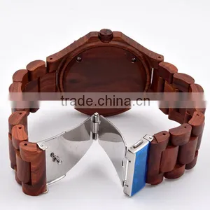 2016 Hot Selling Fashion Round Quartz Wood Watch thumbnail-2
