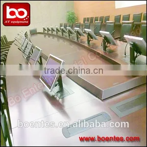 Motorized LCD Monitor Lift With 19 Inch LED Screen for Dubai Meeting Room thumbnail-4