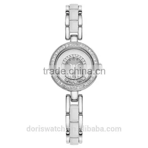 High Quality Alloy and Acrylic Band Shiny Diamond Fashion Bracelet Ladies Watch thumbnail-2
