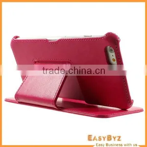 Newest Arrivals Genuine Real Leather Flip Wallet Case Cover For Apple IPhone 6 thumbnail-1