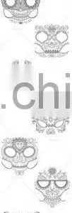 Exported Wholesale Body Fashion Water Skull Temporary Tattoo Sticker thumbnail-4