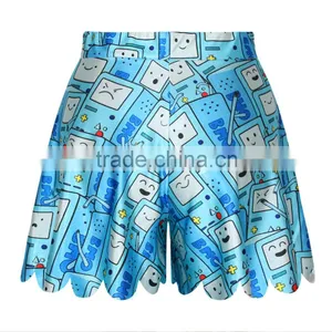 Drop Shipping Women Shorts Polyester and Spandex Pants Cartoon Print N14-11 thumbnail-1