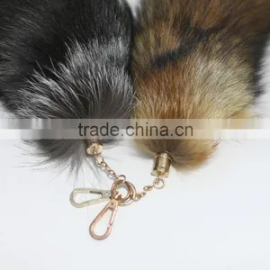 Wholesale Fashion Fox Tail Fur Key Chain From China thumbnail-6