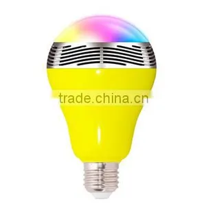 2016 New Arrival! Wireless 6w Power E27 LED RGB Bluetooth Speaker Bulb Light Lamp Music Playing thumbnail-3