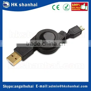 Hi-Speed USB 2.0 480 Mbps Mini Retractable Cable Reel Gold Plated Retractable Type a to Micro b Transfer Rate Sync Cable thumbnail-5