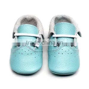 2017 New Designs Genuine Leather Usa Flag Baby Moccasins High Heel Baby Girl Shoes With Air Hole thumbnail-5