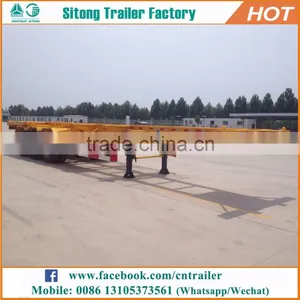 Factory Price Tri-axle 20 Feet 40 Feet Customized Shipping Container Truck Trailer thumbnail-1