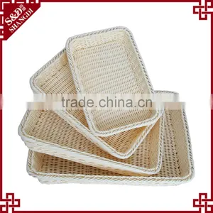 Cheap Wholesales Plastic Rattan Weaving Basket for Hotel Toiletry Storage thumbnail-6