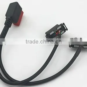 OBD2 Splitter Y Cable/Cable Joint Connector/Centronic 16Pin Cable Connector, Right-angle J1962M to 2 J1962F, Y Cable, 1ft thumbnail-1