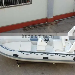 Rigid Inflatable Fiberglass Pontoon Boat thumbnail-1