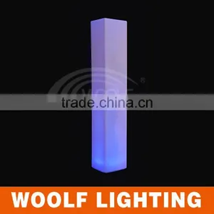 PE Plastic LED Inserted Rechargeable Light Up Pillar thumbnail-1