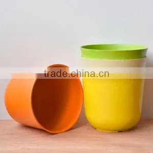 Cheap Small Colored Biodegradable Plant Fiber Flower Pot Wholesale thumbnail-1