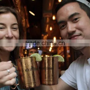 Copper Moscow Mule Mug, Stoli Vodka Copper Mug , Pure Copper Moscow Mule Mug thumbnail-5