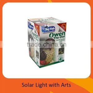 Solar Powered Animal Barn Owl Shaped Light Polyresin Garden Light thumbnail-3