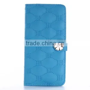 Embroidery Embossing Flower Flip Leather Phone Case With Magnet Clasp for IPhone 7 Plus thumbnail-1