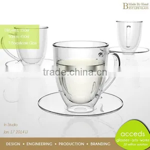 Handcrafted Eco Friendly Modern Pyrex Glass Tea Mugs thumbnail-1