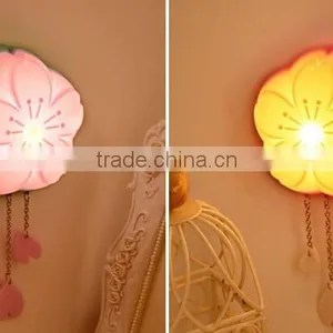 Plug Romantic Sakura Adjustable Voice Light Motion Sensor Led Night Light thumbnail-1