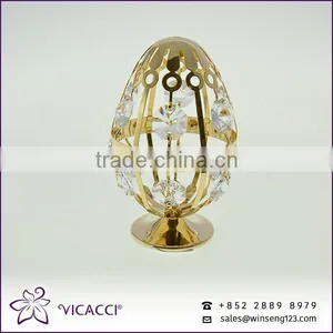 Easter Egg With SWAROVSKI Crystal Metal Home Decoration thumbnail-4