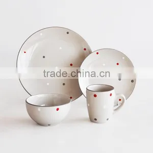 16pcs Ceramic Dinnerware Set With Solid Color thumbnail-1