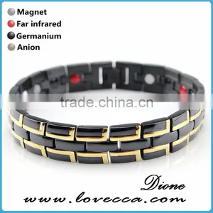 Factory Wholesale Stainless Steel Mens Health Bio Magnetic Energy Bracelet thumbnail-5