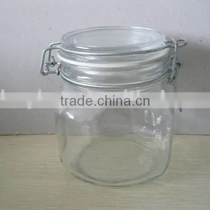 Glass Storage Jar/glass Container/glass Canister/glass Seal Pot thumbnail-1