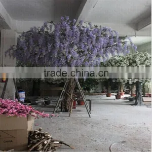 SJ201710036 China Manufacturer Huge Artificial White Pudding Flower Blossom Tree thumbnail-3