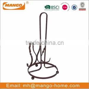Standing Glass Base Stainless Steel Kitchen Paper Towel Holder thumbnail-6