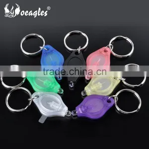 New Plastic LED Keychain White Light Keychain LED Light Promotion Gift LED Keyring With Insulation Layer China OEM Supplier thumbnail-2