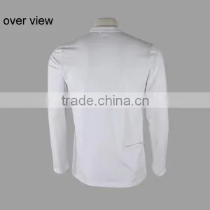 Free Sample Long Sleeves 100% Cotton Screen Printing Plain White Tee Shirt thumbnail-4