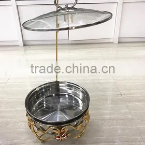 New Design Red Flower 8Liter Stainless Steel Cheap Chafing Dish for Butter thumbnail-6