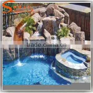 2016guangzhou Home Decorate Fiberglass Rock Waterfall Used Water Fountain for Sale thumbnail-3