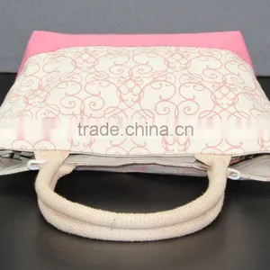 2017 Best Canvas Printed Tote Bag With Padded Rope Handle thumbnail-3