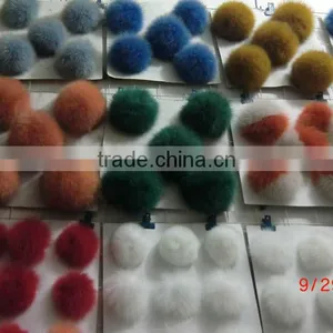 Real Rabbit Fur Pom Poms thumbnail-1
