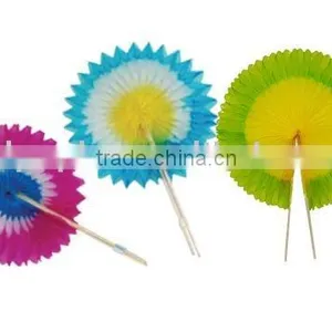 Mixed Colours Honeycomb Fan Cocktail Sticks thumbnail-1