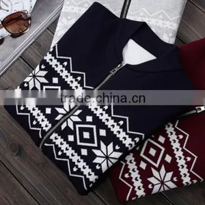 Men Sweater Pullover- V-neck Sweater Factory in Dongguan thumbnail-3