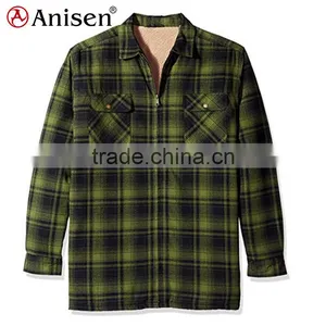 Wholesale Fleece Men Plaids Jacket Men Plaids Shirts thumbnail-3