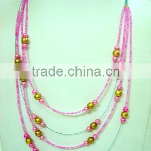 Multi String Bead Necklaces thumbnail-1