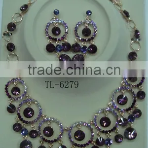 Alloy Necklace Sets,fashion Jewelry Sets,CZ Stone Jewelry, Bling Bling Jewelry,alloy Jewelry,high-grade Jewelry,stock Jewelry thumbnail-1