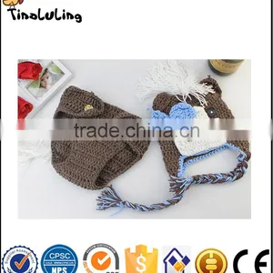 NPT33 New Top Sale Newborn Photography Props Handmade Woolen Baby Hat thumbnail-2