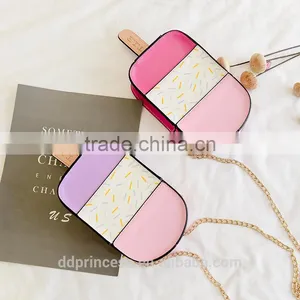 Bag 2017 Handbag Chain Girls Ice Cream Pattern Shoulder Long Strip Bag thumbnail-1