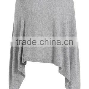 Wholesale Knitted Pure Cashmere Poncho thumbnail-3