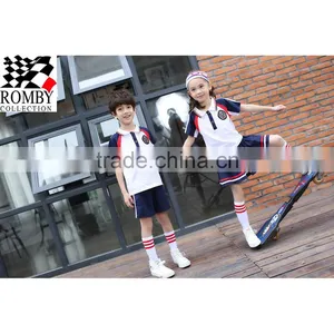 Kids Clothes Wholesale China Kids Summer School Uniform Design Polo Shirt Sport Clothing thumbnail-1