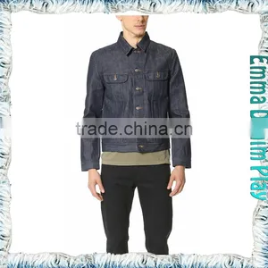 Spring Fall Casual Wear Slim Fit Mens Black Short Denim Jacket Wholesale thumbnail-1