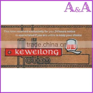 High End Ink Filled Deboss Embossed Garment PU Leather Labels for Jeans thumbnail-1
