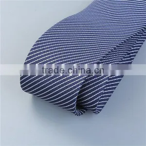 Wholesale Polyester Necktie Black & White Stripe Custom Tie thumbnail-2