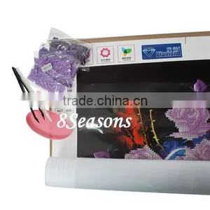 Custom Pattern Fabric Sets Purple Flower Cross Stitch Kits Suppliers thumbnail-3